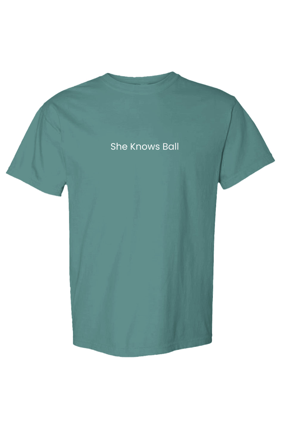 She Knows Ball - Transfer Print Heavyweight T Shirt