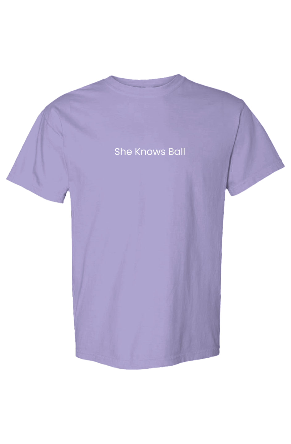 She Knows Ball - Transfer Print Heavyweight T Shirt